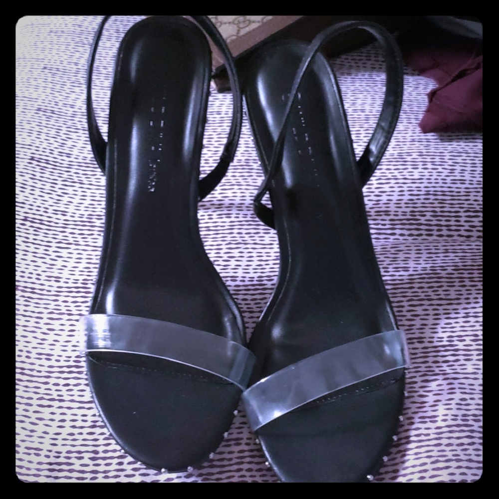 Black studded heels